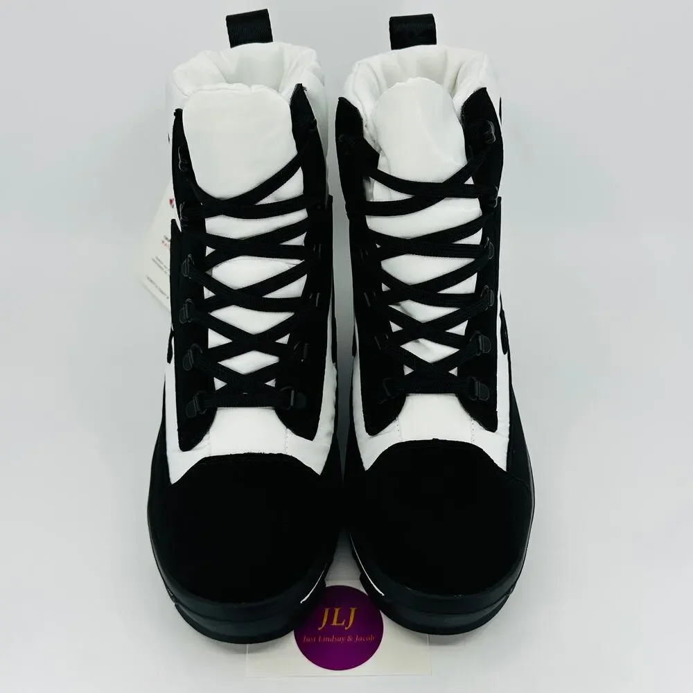 Pajar Women's Talya Color Block Lace Up Winter Snow Boots White/Black Size 9